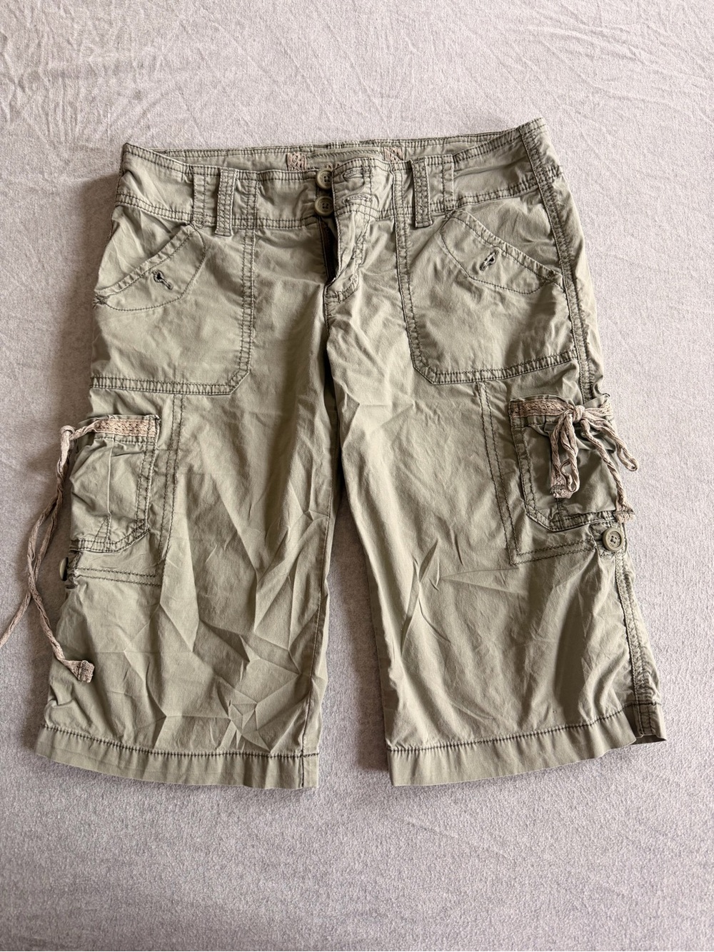 Kids Cargo Shorts - Olive Green